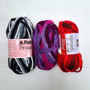 Mixed Lot - 3 skeins - New - 10.5 oz
